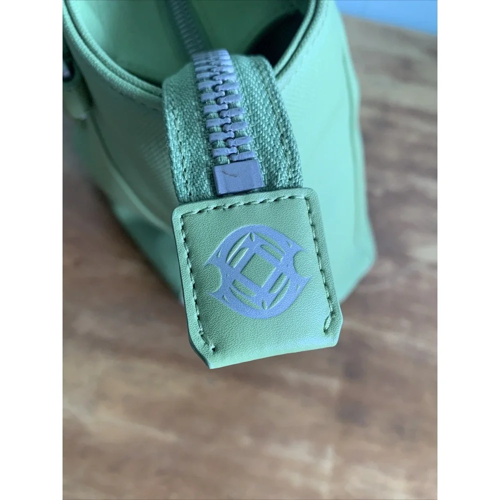 DAGNE DOVER Signature Legend Green Coated Canvas Large Laptop Tote Bag